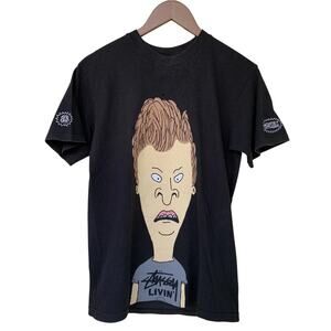 (L)‎ $800 Stussy x MTV Beavis and Butthead Shirt RARE